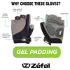 Zefal Unisex Gel Comfort Bike Gloves, Sizes S-XL