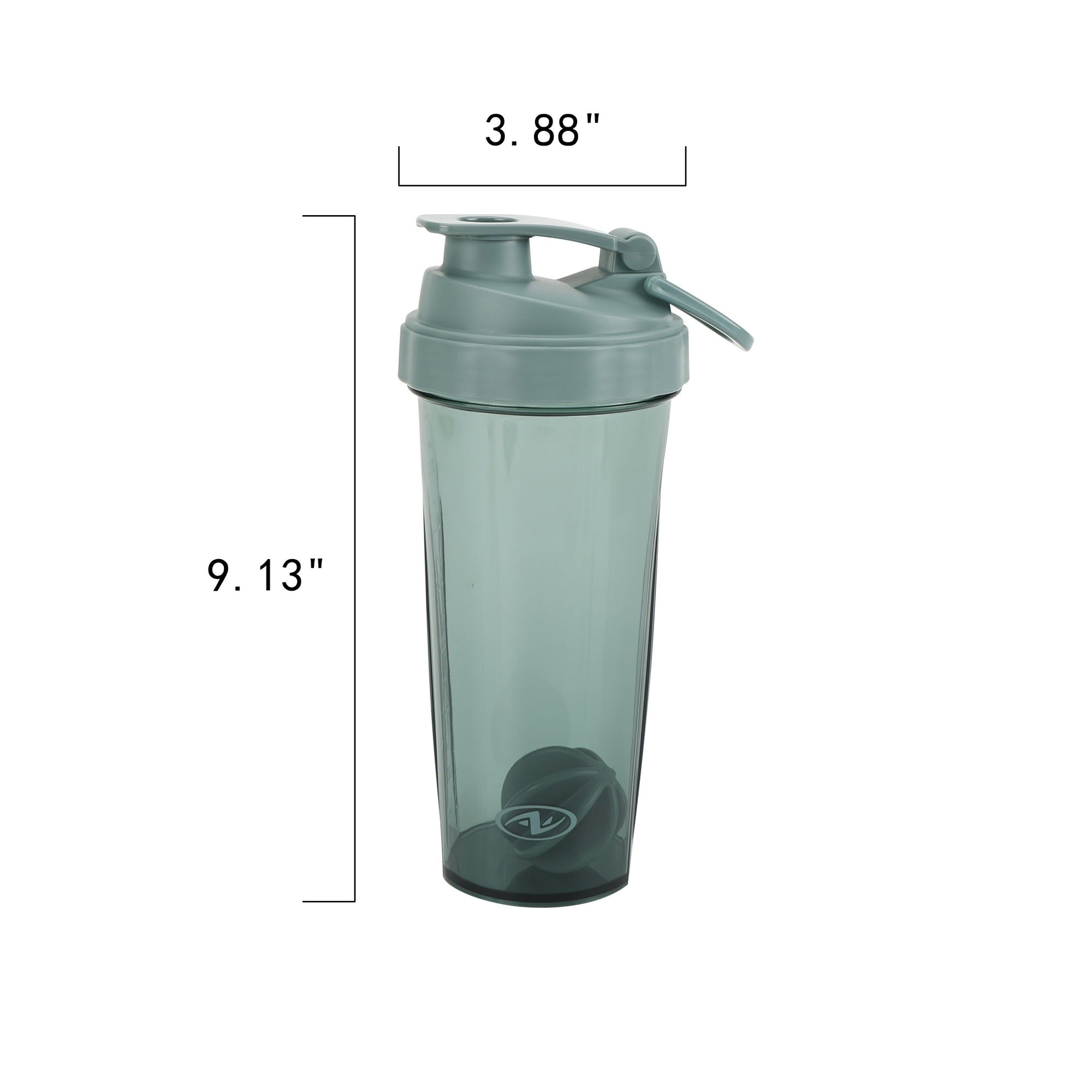Athletic Works 24 Oz Gray Shaker Bottle for Adults and Teens