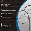EastPoint Sports 2 Player Badminton Racket Set; 2 Rackets with Steel Shafts, 2 Shuttlecock Birdies