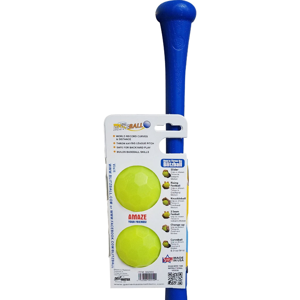 Blitzball- Plastic Backyard Baseball Bat and 2 Ball Combo Set