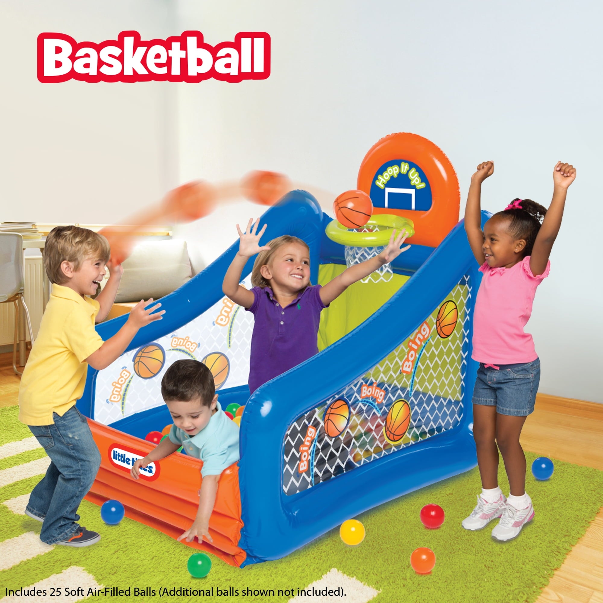 Little Tikes Hoop It Up! Play Center, 3 in 1Sports 25 Ball Value Pack, Indoor and Outdoor Play for Children 3 to 6 Years Old