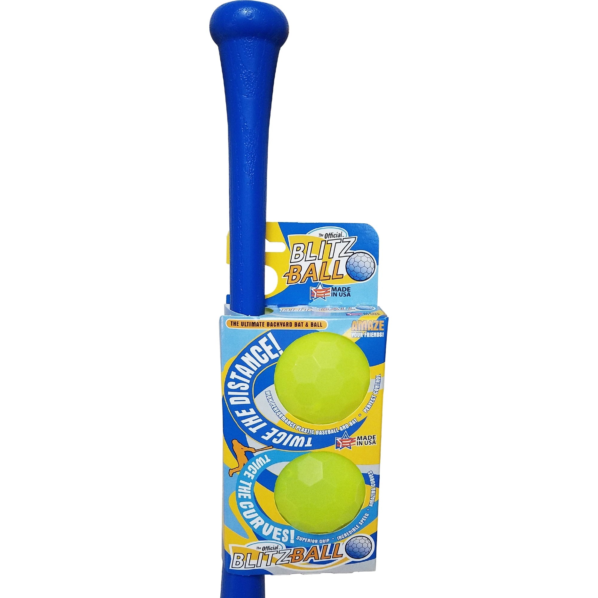 Blitzball- Plastic Backyard Baseball Bat and 2 Ball Combo Set