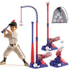 JoyStone 3-in-1 T Ball Set for Kids, 2.5-3.9ft Height Adjustable Tee Ball Stand, Hanging Tee, Pitching Machine, Tball Bat with 6 Balls, Indoor/Outdoor Sport Gifts for Boys & Girls