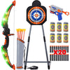 JoyStone Bow and Arrow Set for Kids- LED Light up Archery Toy Set with 1 Foam Dart Blaster, 6 Suction Cup Arrows, Archery Set with Standing Target, Indoor Outdoor Sport Gifts for Boys Girls Ages 4-8