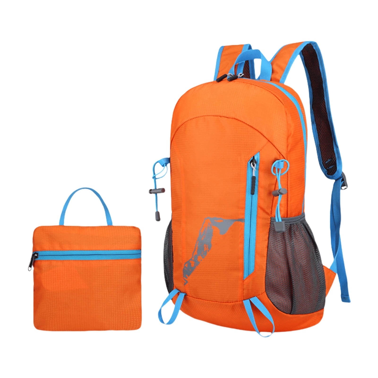 Taotanxi Hiking Backpack,20L sports lightweight folding waterproof ultra-light backpack suitable for outdoor camping picnic (Orange)