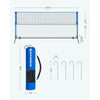 Badminton Net Set Portable Sports Set for Badminton Tennis Kids Volleyball Pickleball Easy Setup Nylon Net with Poles for Indoor Outdoor Court,13FT