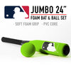 Franklin Sports MLB Kids Foam Baseball Bat + Ball Set - Jumbo Oversize Toy Bat + Foam Ball for Kids + Toddlers - Green - 24"