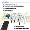 EastPoint Sports 2-in-1 Volleyball and Badminton Set, Adjustable Height Net Set with all Accessories