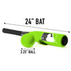 Franklin Sports MLB Kids Foam Baseball Bat + Ball Set - Jumbo Oversize Toy Bat + Foam Ball for Kids + Toddlers - Green - 24"